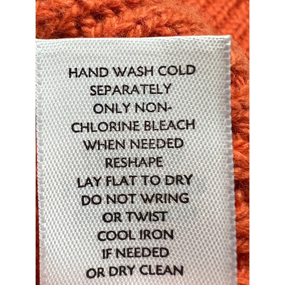 J. JILL WOMENS SMALL PULLOVER ROUND NECK WOOL BLEND SWEATER BURNT ORANGE NEW - Picture 12 of 12